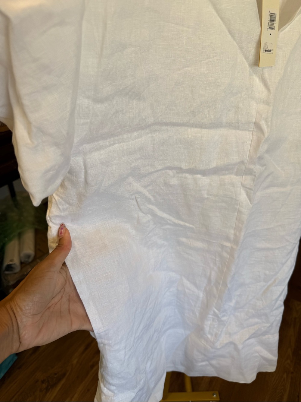 NWT Banana Republic Livia White Poplin Mini Dress Size Medium - Picture 8 of 11